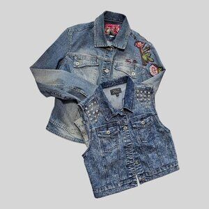 Bundle Jean Jacket Vest Large